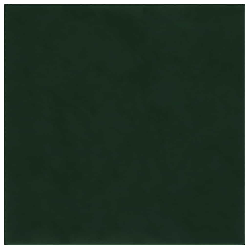 Panneaux muraux vidaxl 12 st 1,08 m² 30x30 cm Velvet vert foncé