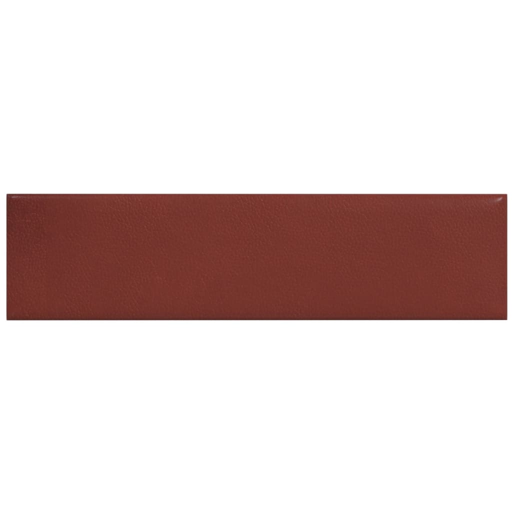 Panneaux muraux Vidaxl 12 ST 1,08 m² 60x15 cm Vin en cuir artificiel rouge