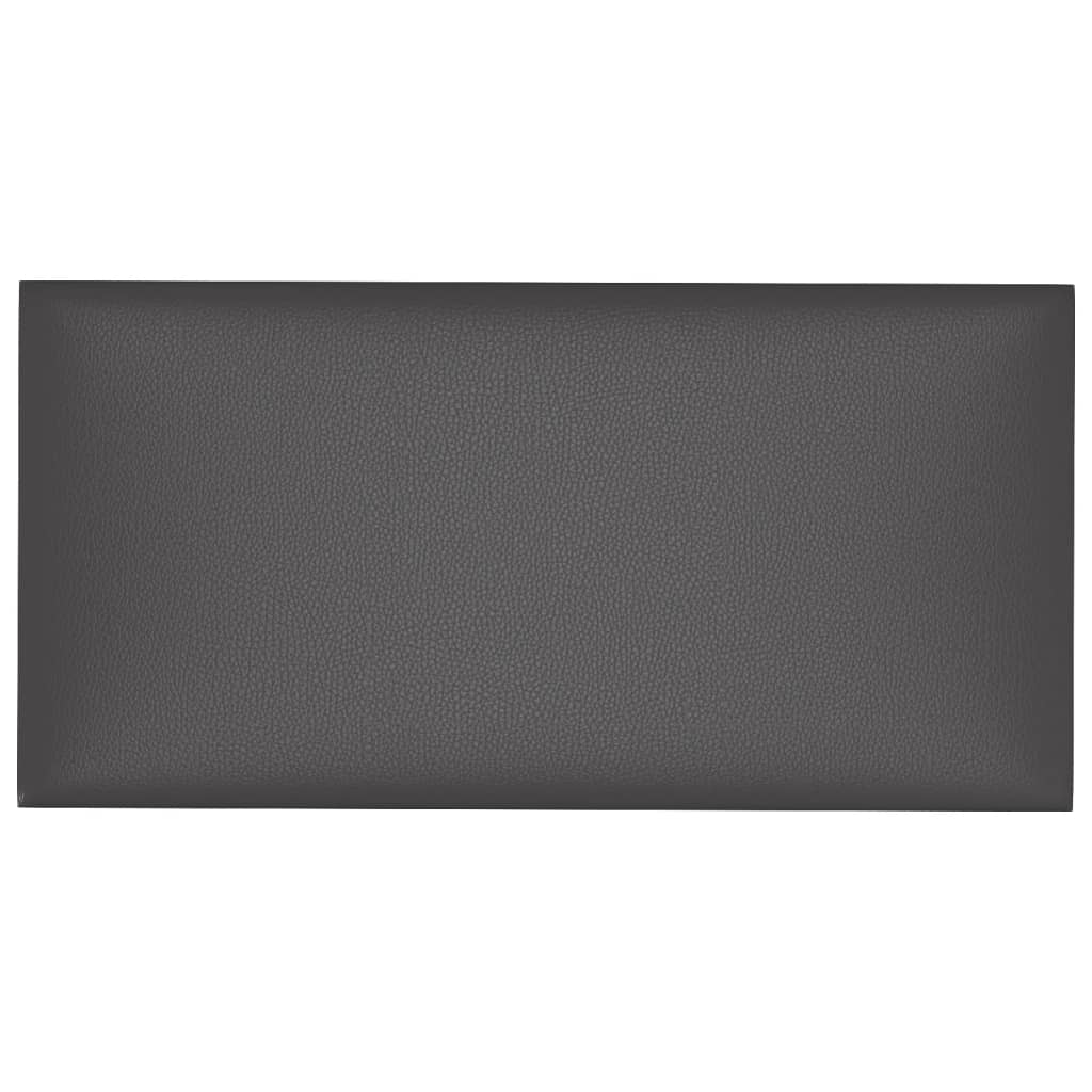 Panneaux muraux Vidaxl 12 st 2,16 m² 60x30 cm en cuir artificiel gris