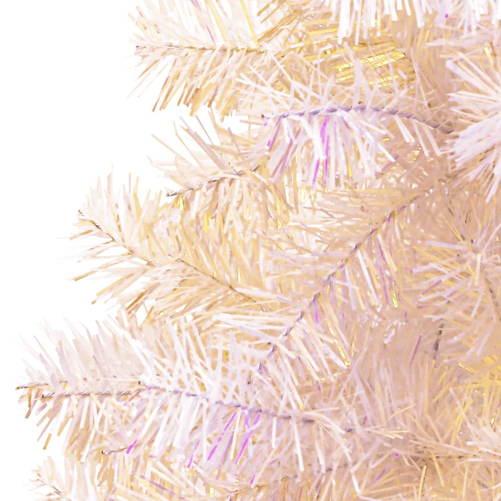 Vidaxl kunstkerstboom avec des extrémités irisées 120 cm PVC blanc