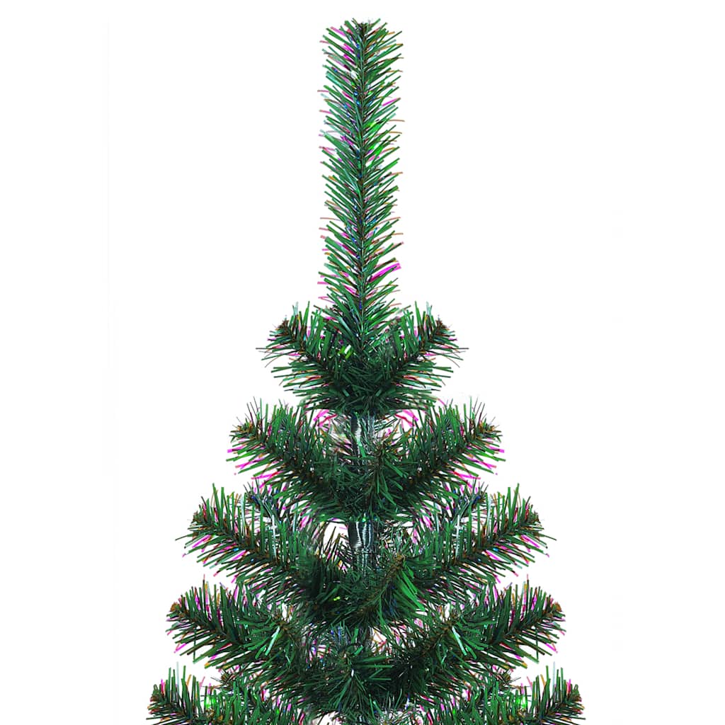Vidaxl kunstkerstboom avec des extrémités irisées 210 cm en PVC vert