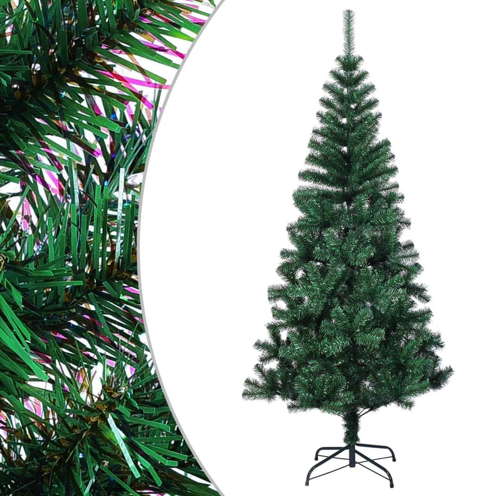 Vidaxl kunstkerstboom avec des extrémités irisées 240 cm en PVC vert