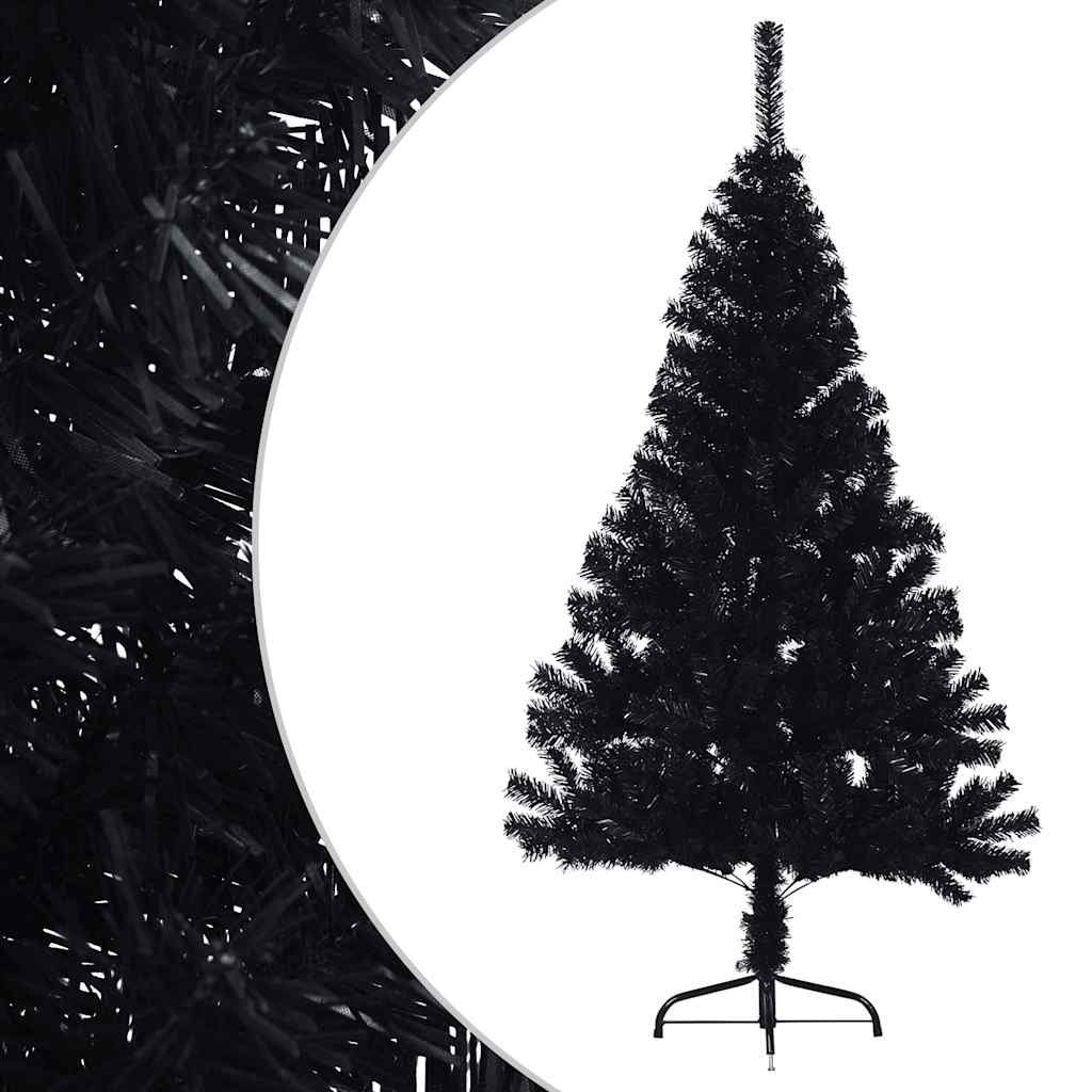 Vidaxl kunstkerstboom avec noire en PVC standard 120 cm
