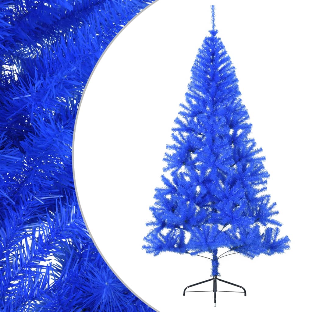 Vidaxl kunstkerstboom avec un demi-180 cm en PVC bleu standard