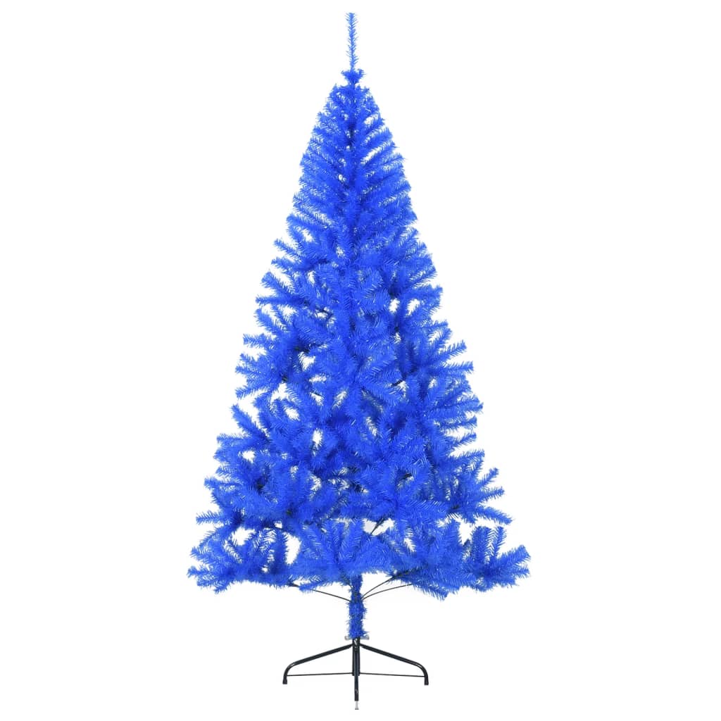Vidaxl kunstkerstboom avec un demi-180 cm en PVC bleu standard