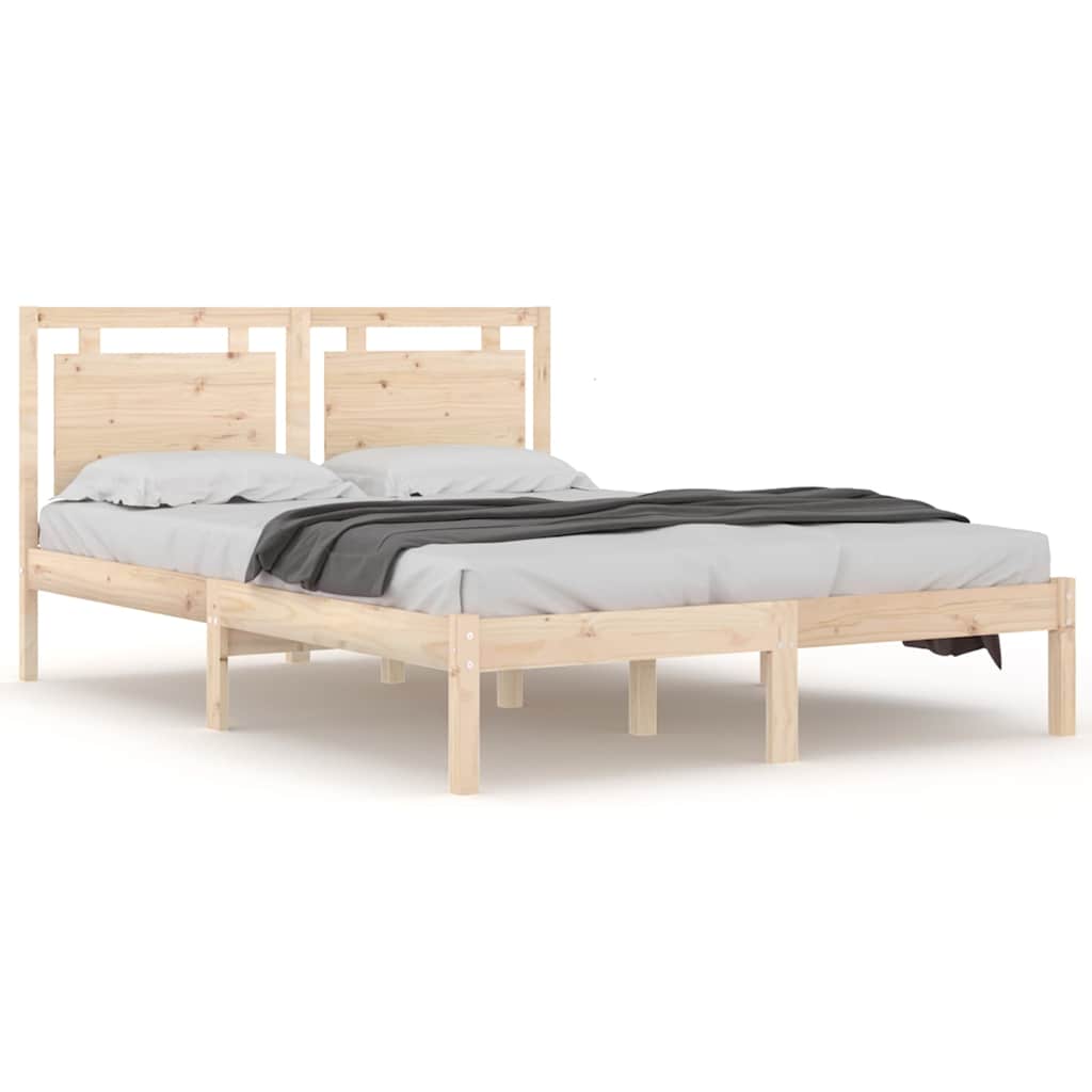 Vidaxl bedframe massief hout 140x190 cm