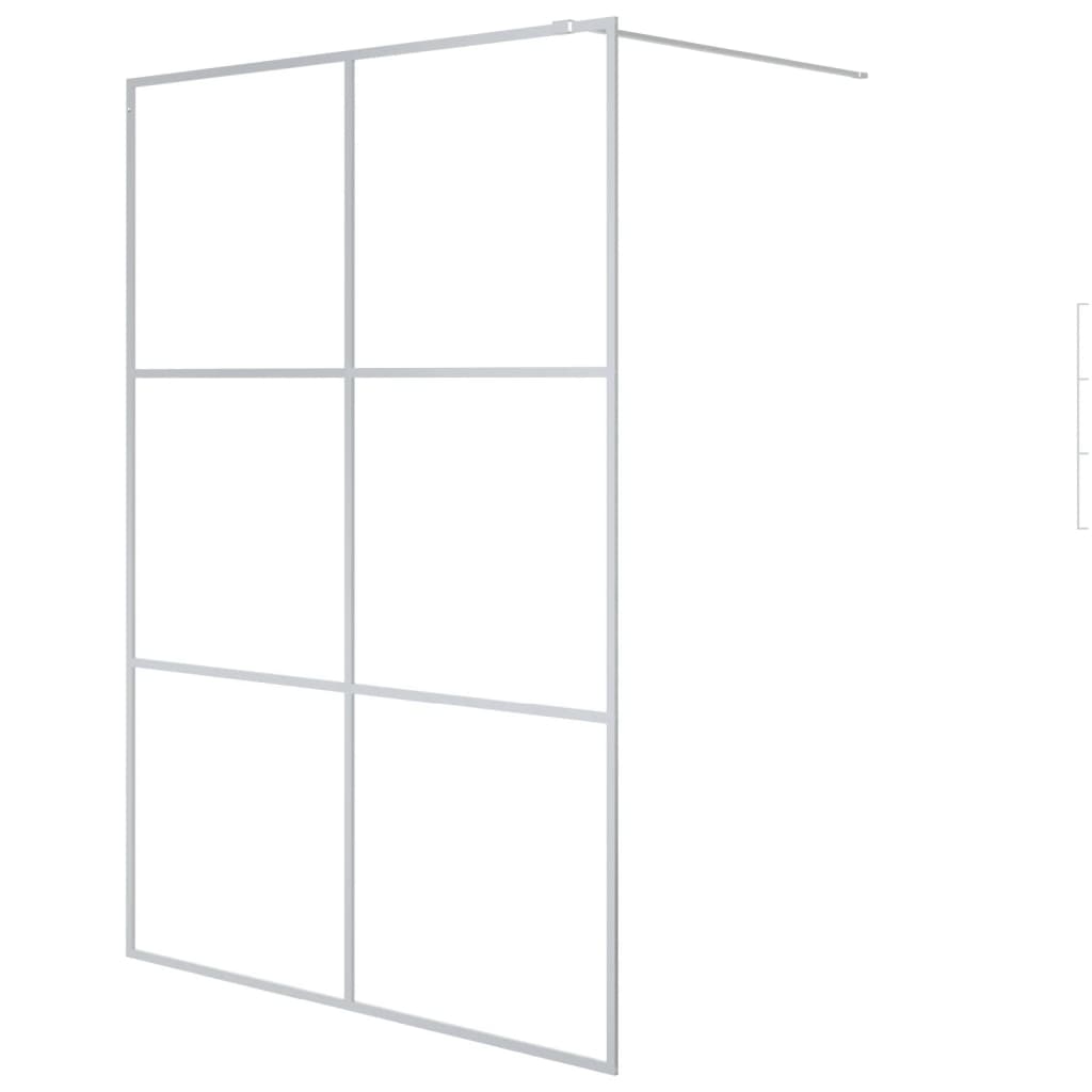 VidaXL Paroi de douche à l'italienne 140x195 cm verre ESG transparent couleur argent