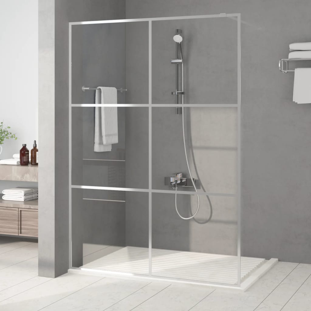 VidaXL Paroi de douche à l'italienne 140x195 cm verre ESG transparent couleur argent