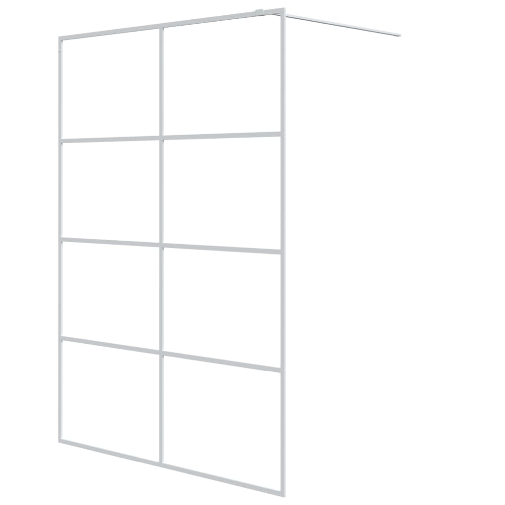 VidaXL Paroi de douche à l'italienne 140x195 cm verre ESG transparent blanc