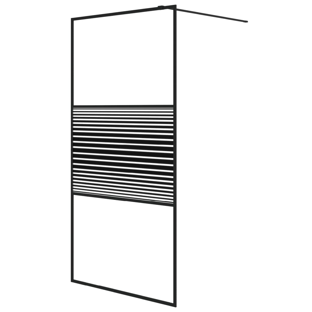 Vidaxx cabine de douche à l'italienne 100x195 cm verre ESG transparent noir