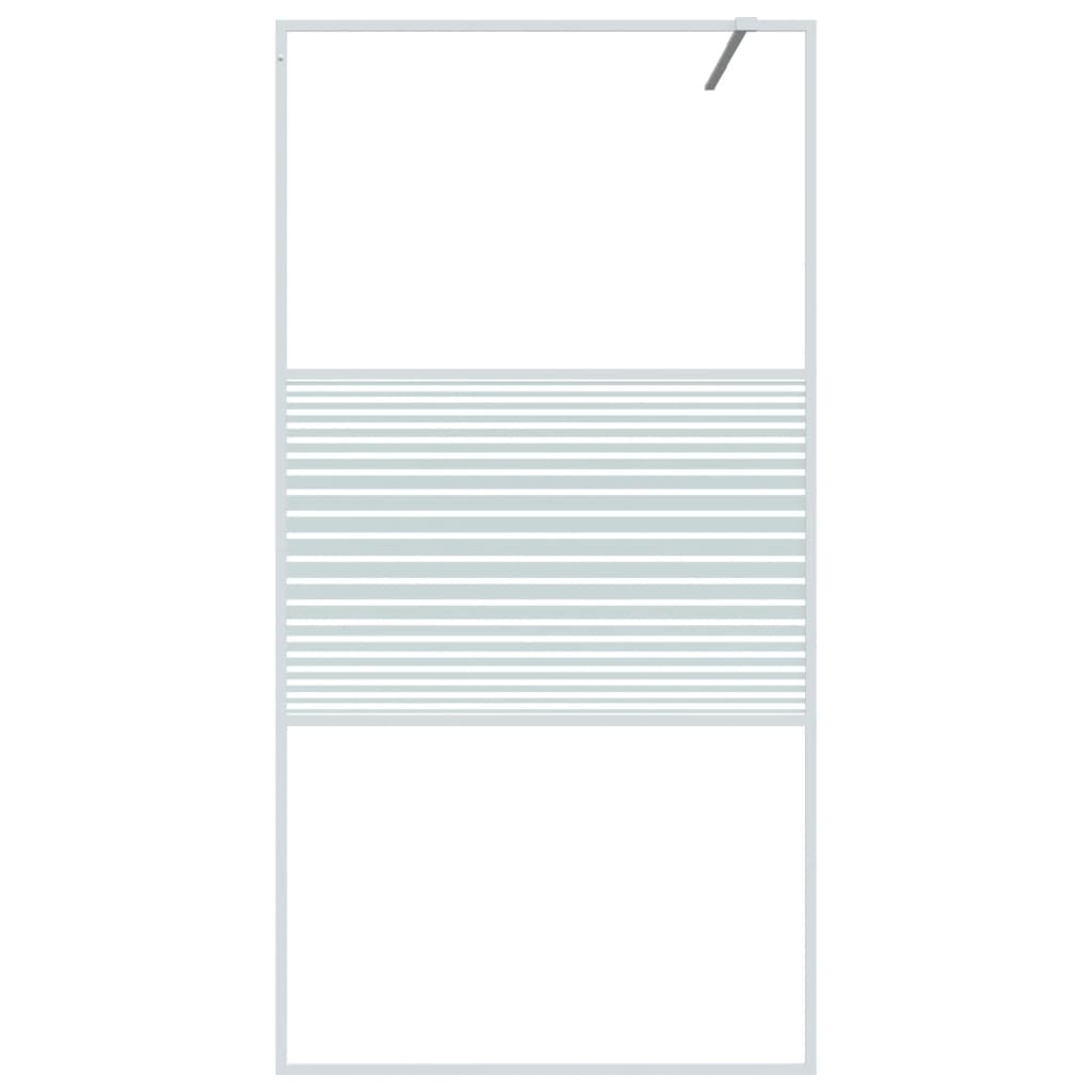 VidaXL Paroi de douche à l'italienne 100x195 cm verre ESG transparent blanc
