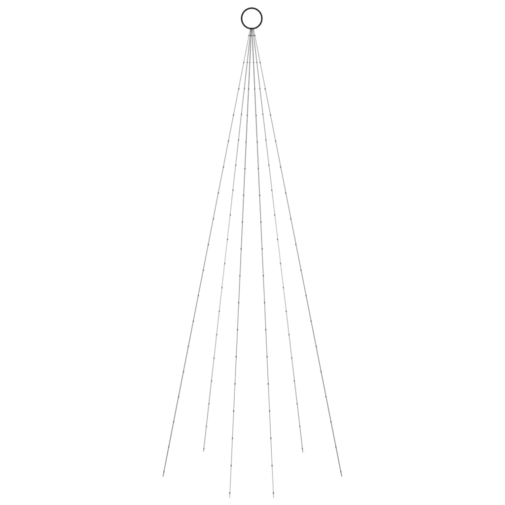 VidaXL mât de drapeau sapin de Noël 108 LED bleu 180 cm