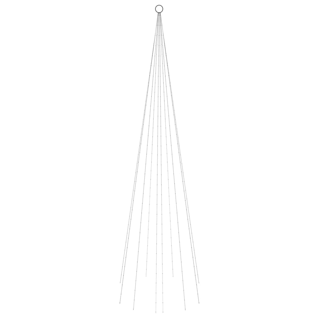 Vidaxl Flagpole Trele de Noël 310 LEDS bleu 300 cm