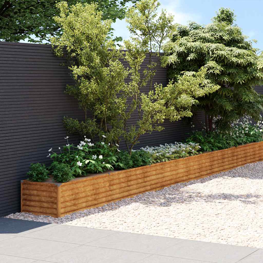 VidaXL jardinière surélevée 960x50x36 cm acier corten