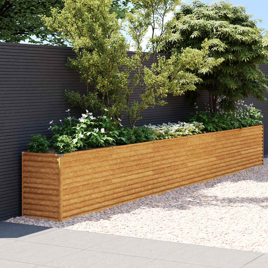 VidaXL jardinière surélevée 578x50x69 cm acier corten
