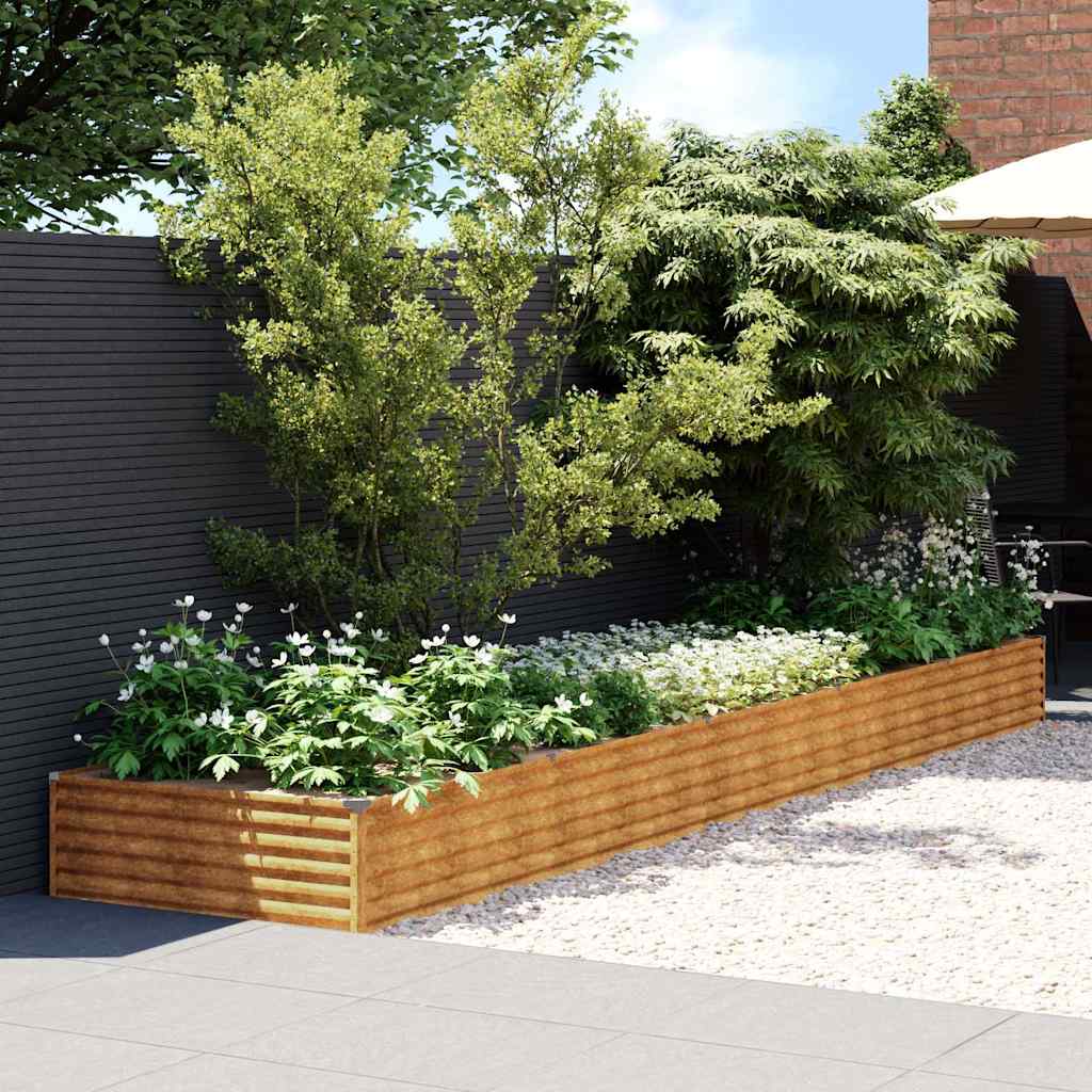 Vidaxl Planter a augmenté 482x100x36 cm Cortenstaal