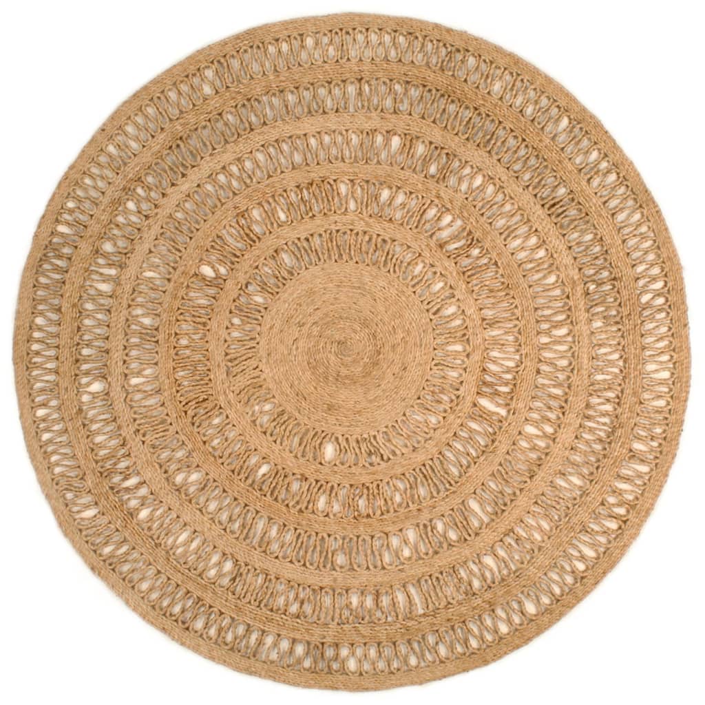 Tapis vidaxl autour de 150 cm de jute tressée