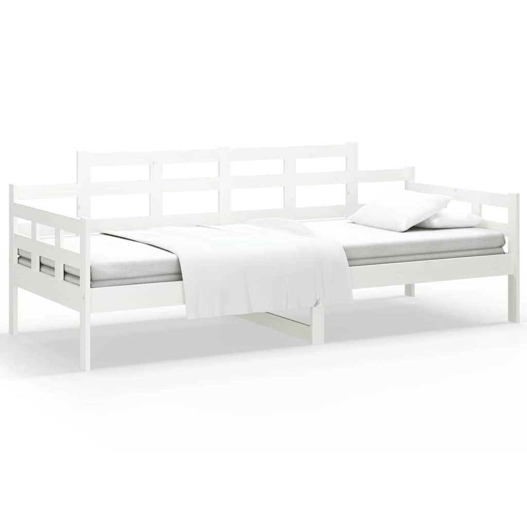 Vidaxl slaapbank massief grenenhout wit 90x190 cm