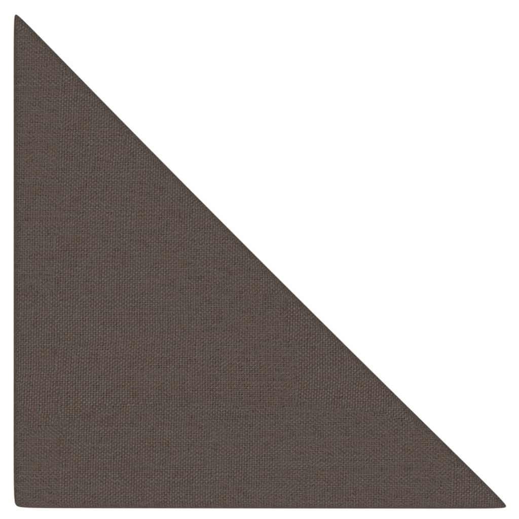 Panneaux muraux vidaxl 12 pcs 0,54 m² 30x30 cm tissu taupe