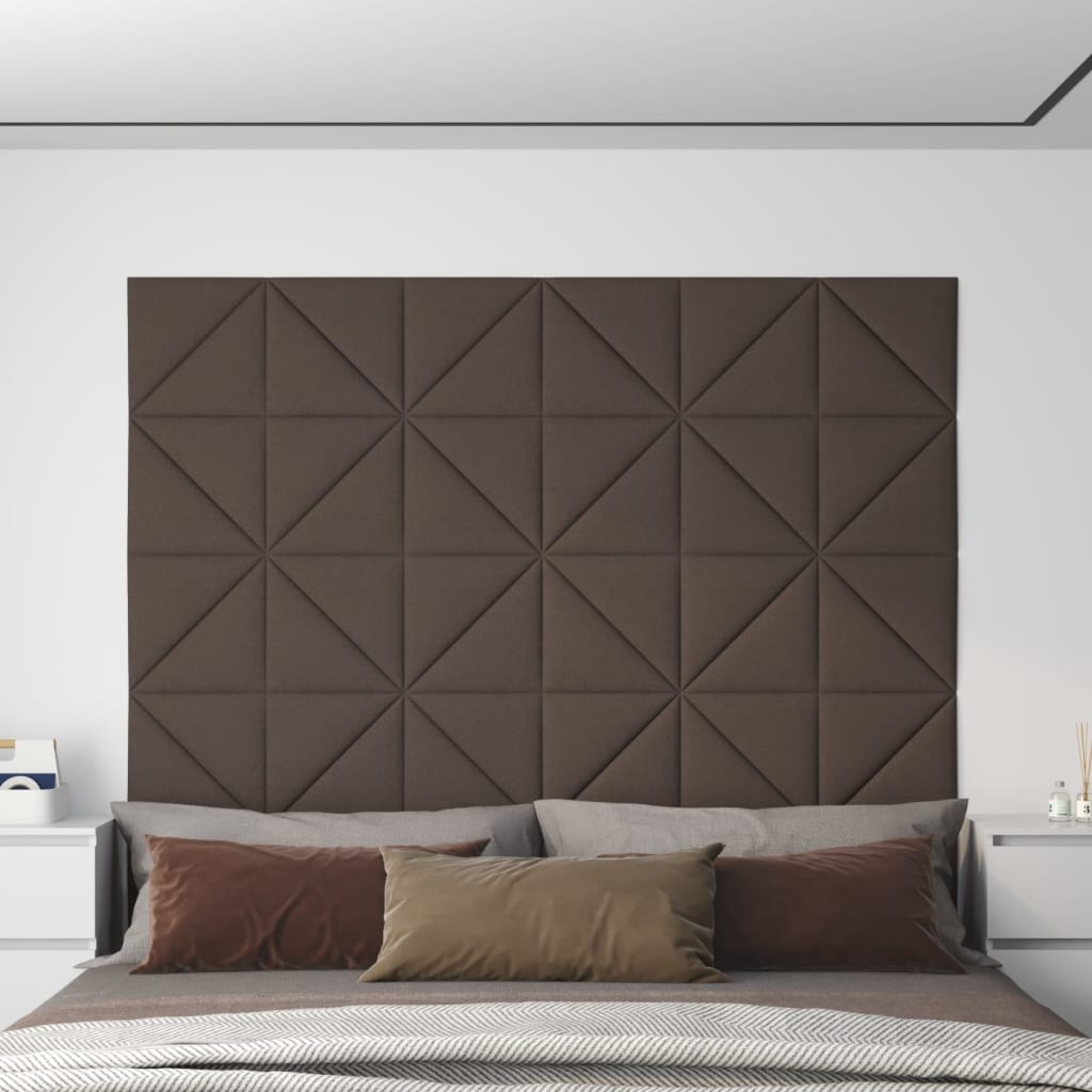 Panneaux muraux vidaxl 12 pcs 0,54 m² 30x30 cm tissu taupe
