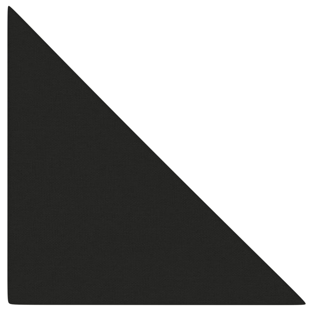 Panneaux muraux vidaxl 12 pcs 0,54 m² 30x30 cm tissu noir