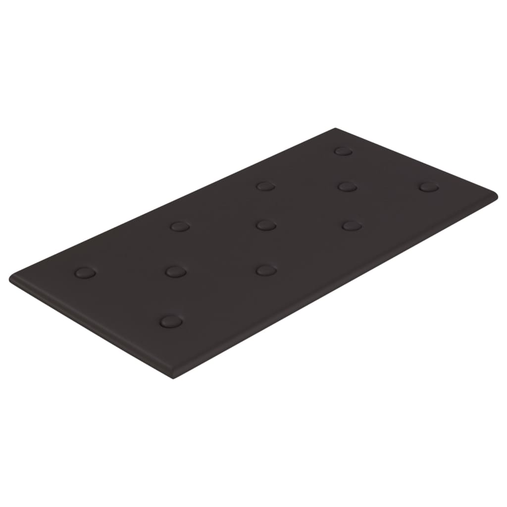 Panneaux muraux vidaxl 12 st 2,16 m² 60x30 cm en cuir artificiel noir