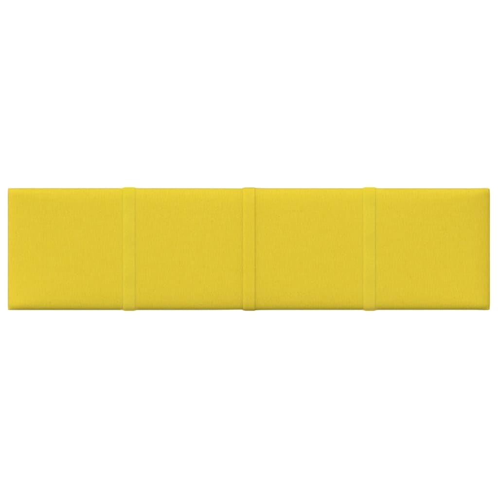 Panneaux muraux Vidaxl 12 ST 1,08 m² 60x15 cm Tissu jaune clair