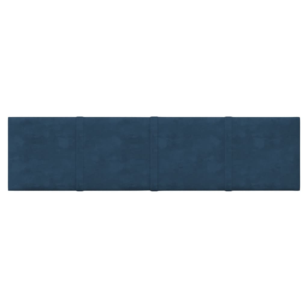 Panneaux muraux vidaxl 12 st 1,08 m² 60x15 cm en velours bleu