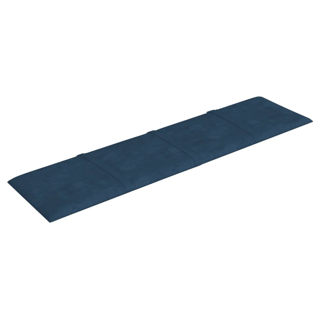 Panneaux muraux vidaxl 12 st 1,08 m² 60x15 cm en velours bleu