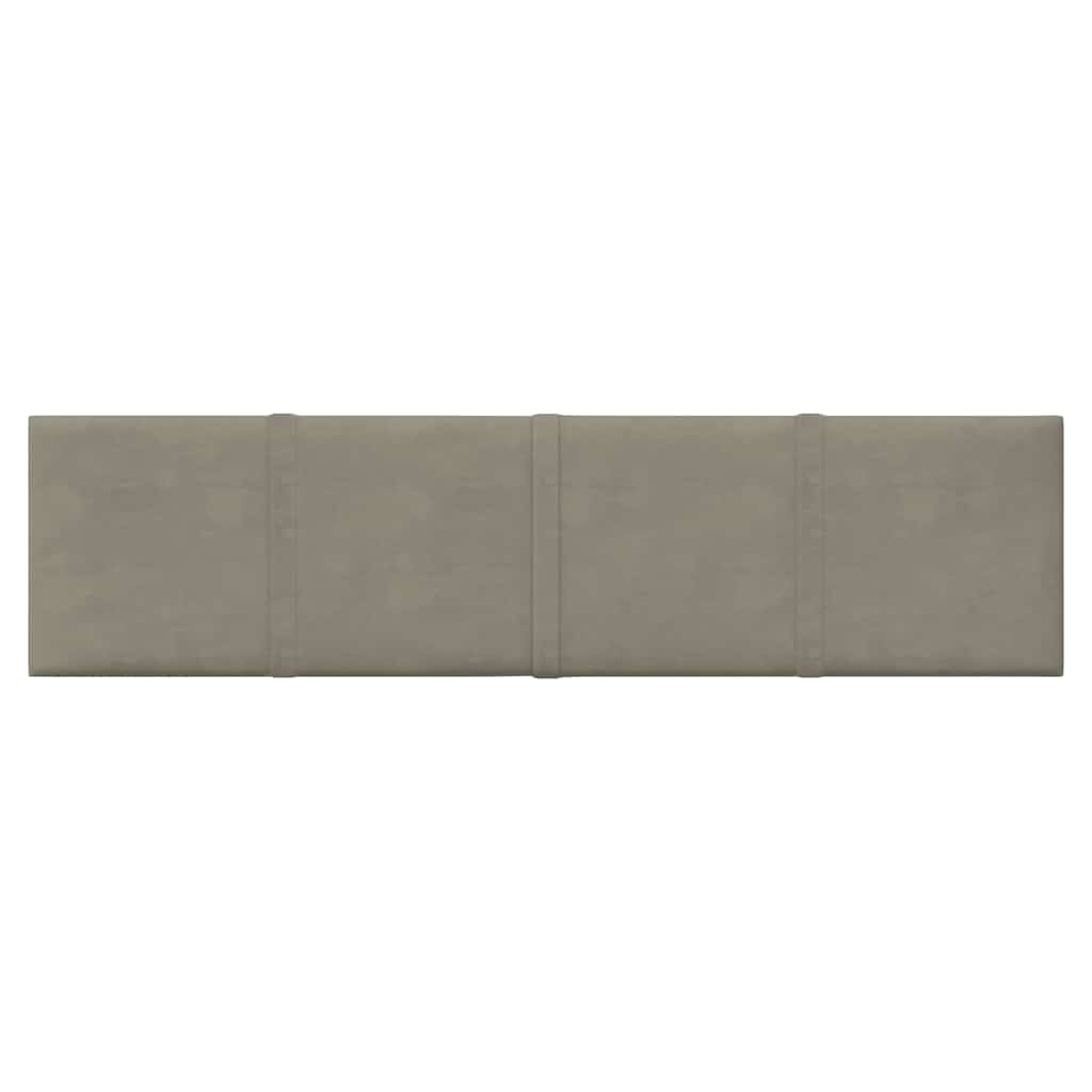 Panneaux muraux vidaxl 12 st 1,08 m² 60x15 cm en velours gris clair