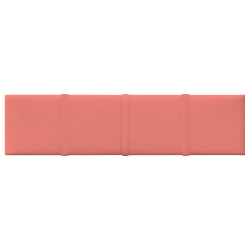 Panneaux muraux vidaxl 12 st 1,08 m² 60x15 cm en velours rose