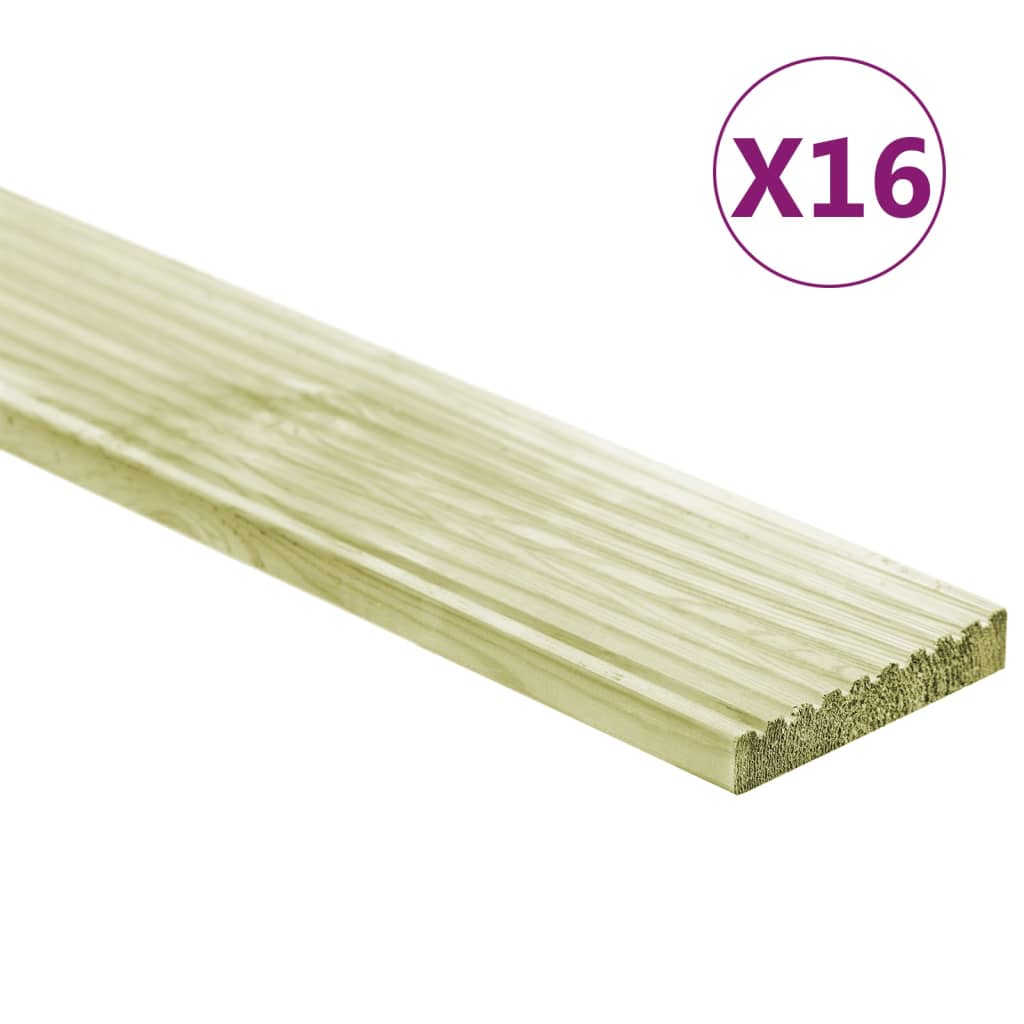 Cartes de Terra Vidaxl 16 ST 2,32 m² 1 m Pine solide