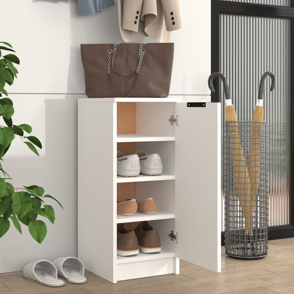 VidaXL Armoire à chaussures 30x35x70 cm bois d'ingénierie blanc