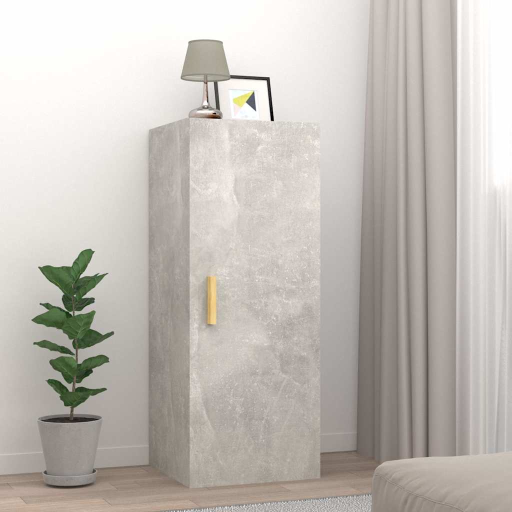 Vidaxl wandkast 34,5x34x90 cm bewerkt hout betongrijs