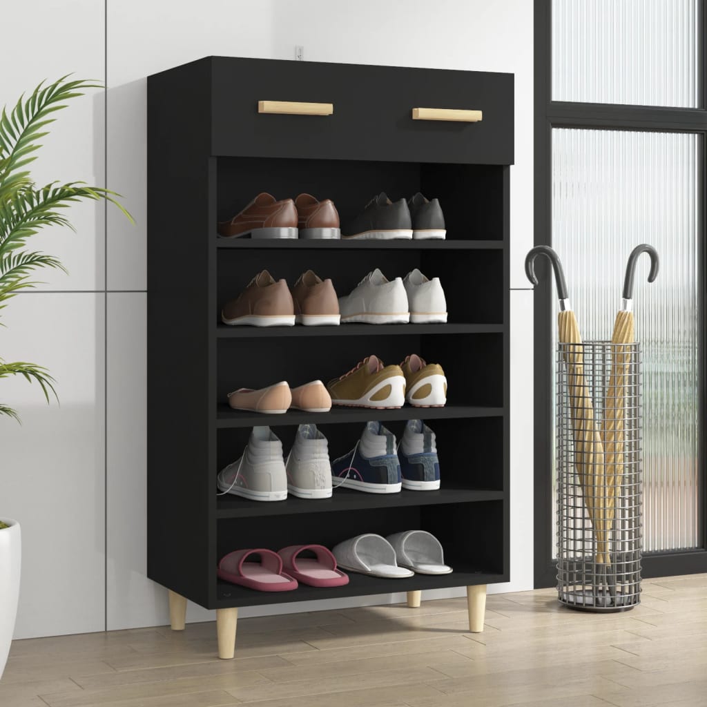 Armoire à chaussures Vidaxl 60x35x105 cm Bois de bois de propriété
