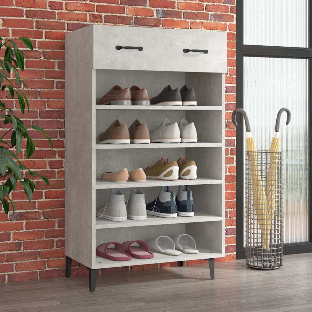 Armoire à chaussures Vidaxl 60x35x105 cm Prix en béton en bois édité