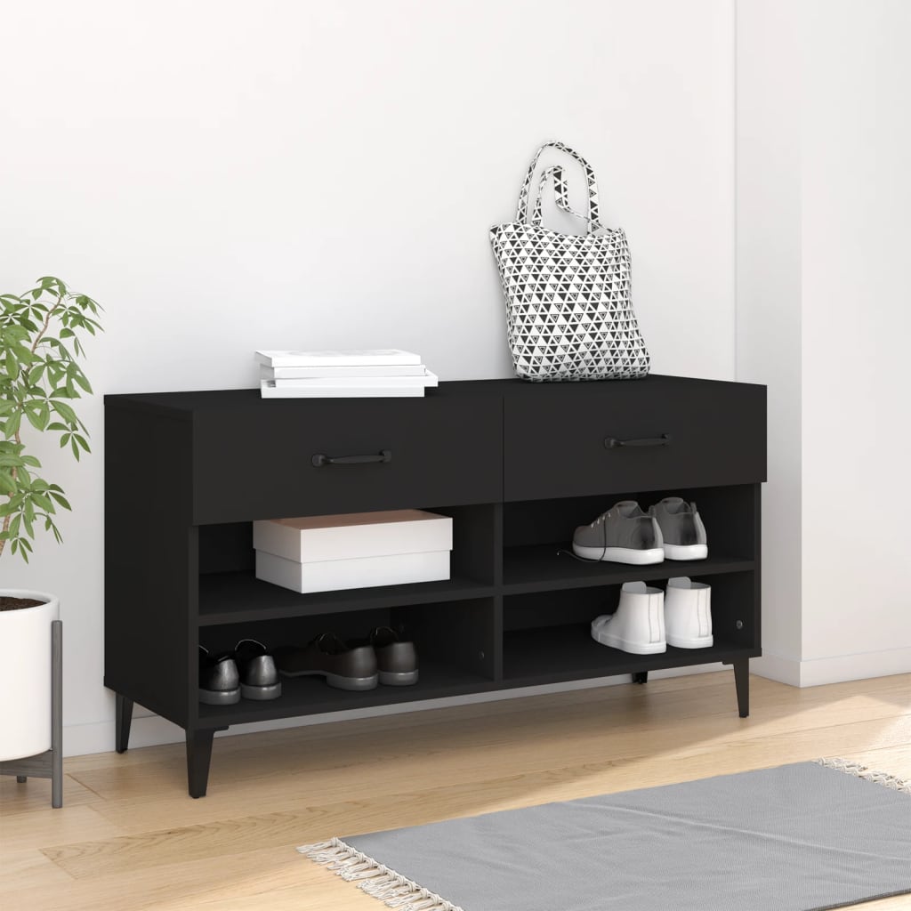 Armoire à chaussures Vidaxl 102x35x55 cm Bois de bois propriété