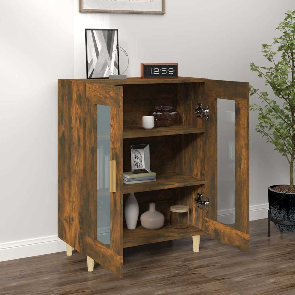 Vidaxl dressoir 69,5x34x90 cm bewerkt hout gerookt eikenkleurig