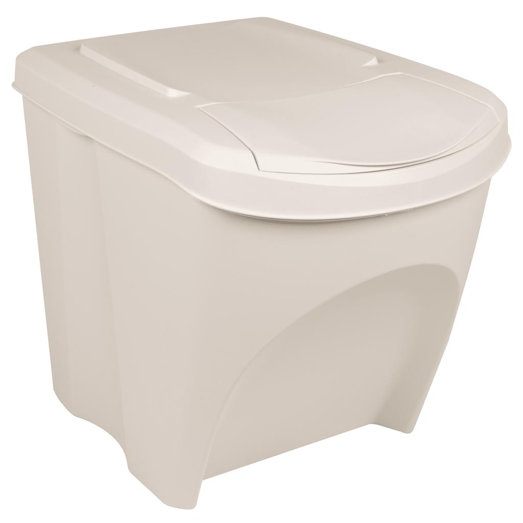Bandons à ordures vidaxl 3 ST Empilable 75 L Polypropène blanc