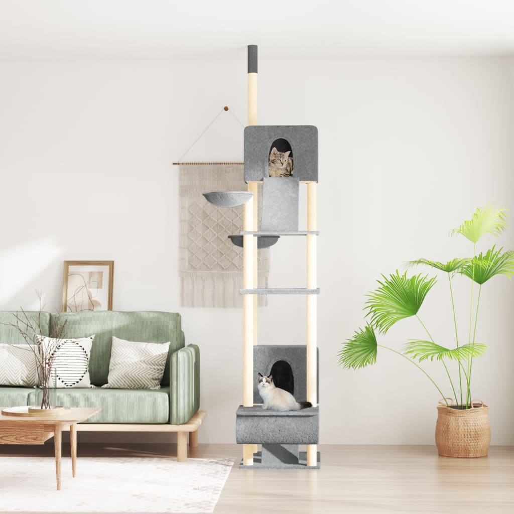 Vidaxl Cat Furniture Floor au plafond 277-303 cm gris clair