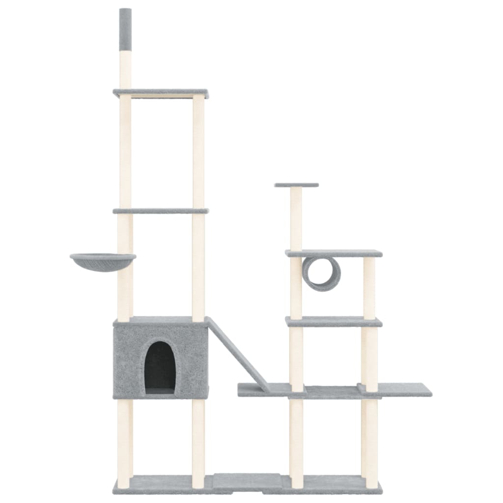 Vidaxl Cat Furniture avec Sisal Scratch Posts 279 cm Gris clair