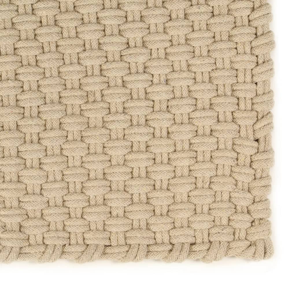 Vidaxl rectangulaire 120x180 cm coton naturel