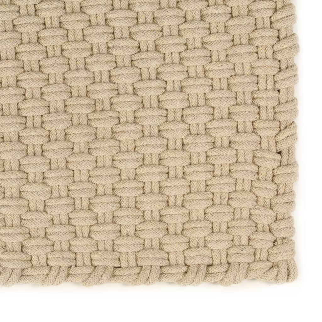 Vidaxl rectangulaire 160x230 cm coton naturel