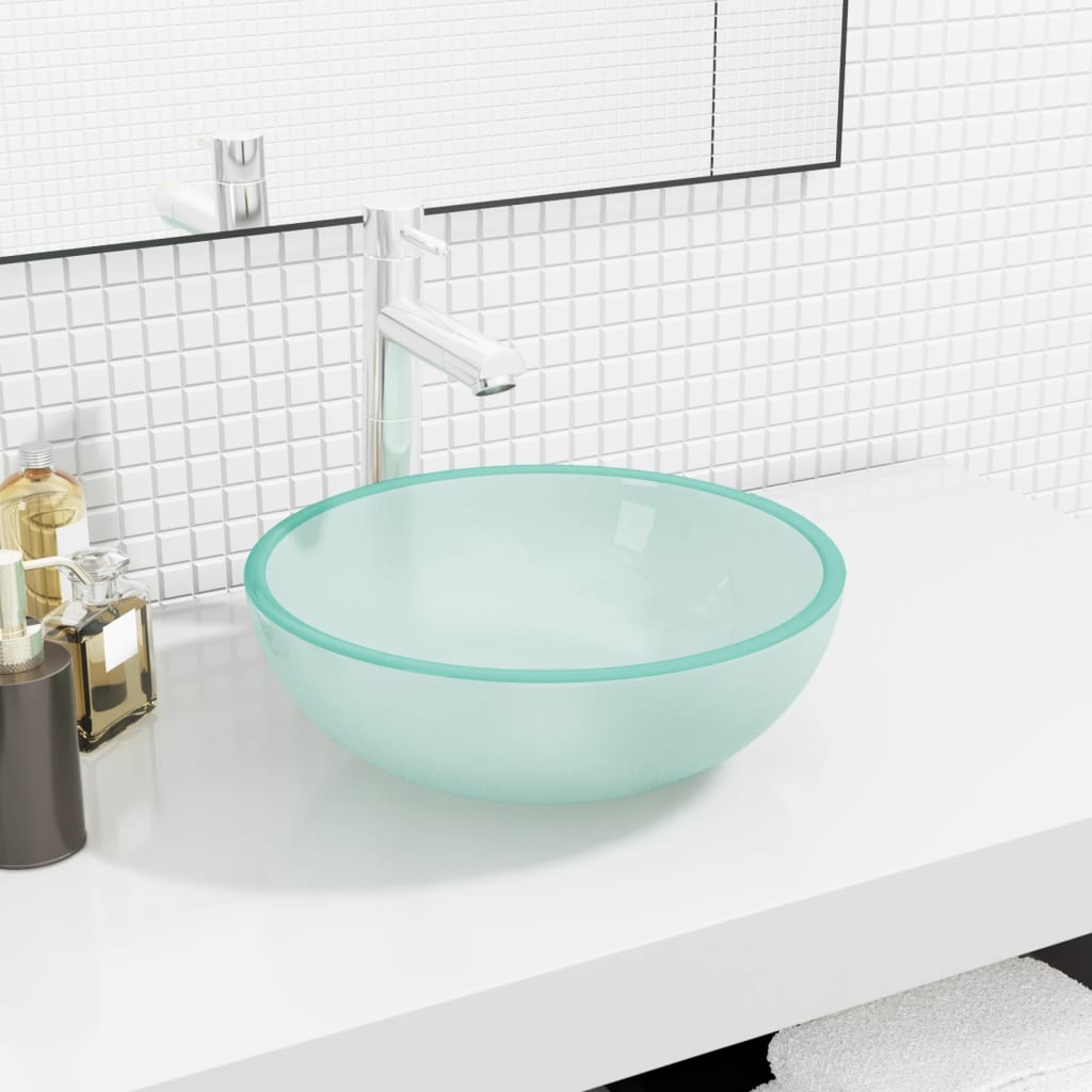Vidaxl Washbasin 35x12 cm en verre trempé mat