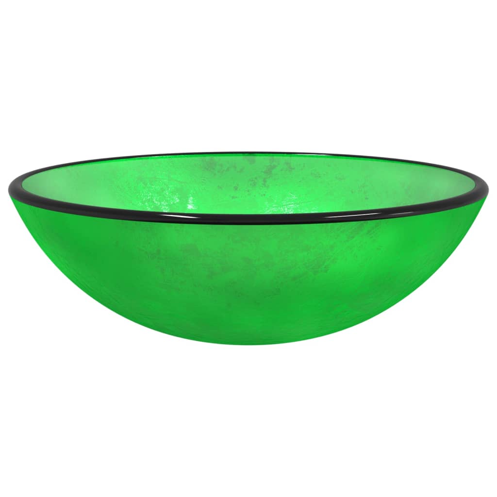 Vidaxx évier 42x14 cm verre trempé vert