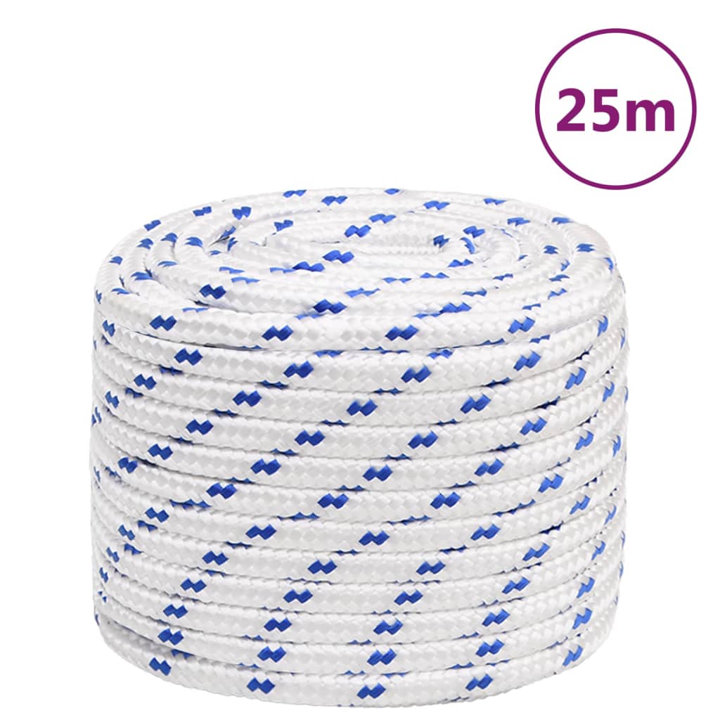 Vidaxxl corde de bateau 16 mm 25 m polypropylène blanc