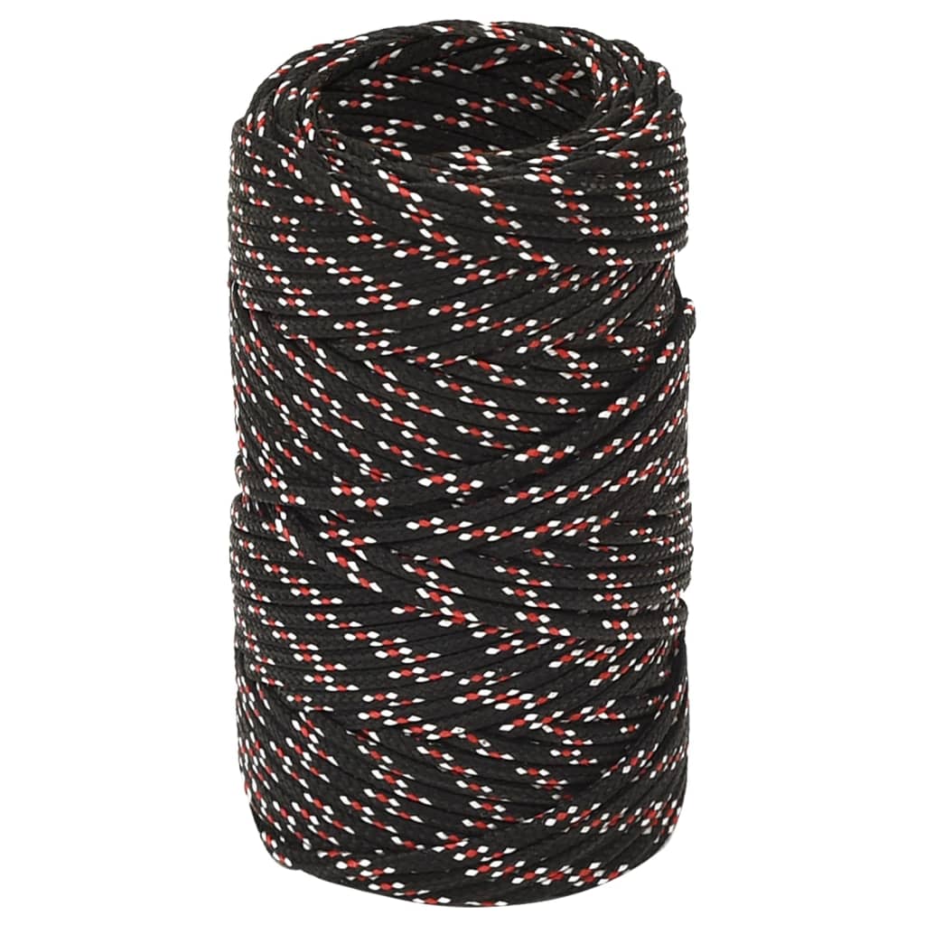 Corde à démarrage Vidaxl 2 mm 250 m de polypropylène noir