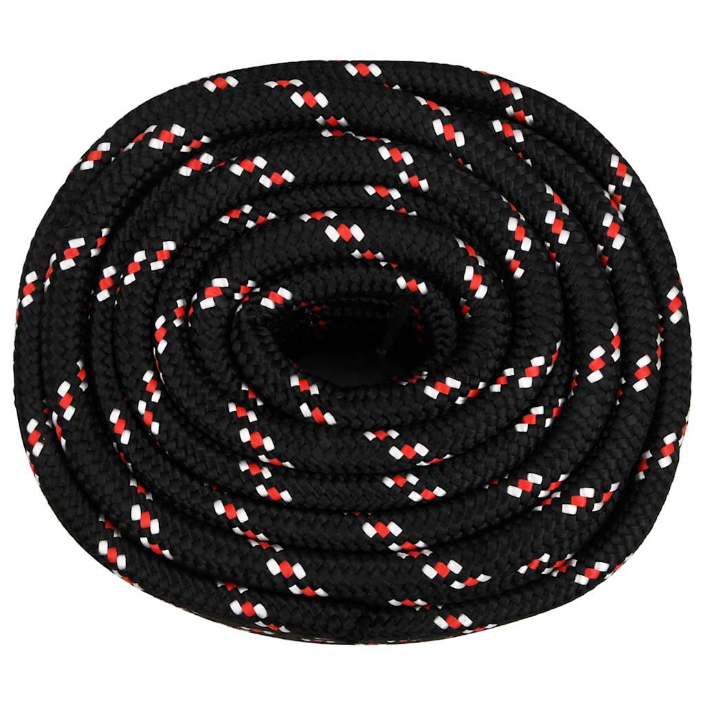 Vidaxxl corde de bateau 20 mm 50 m polypropylène noir