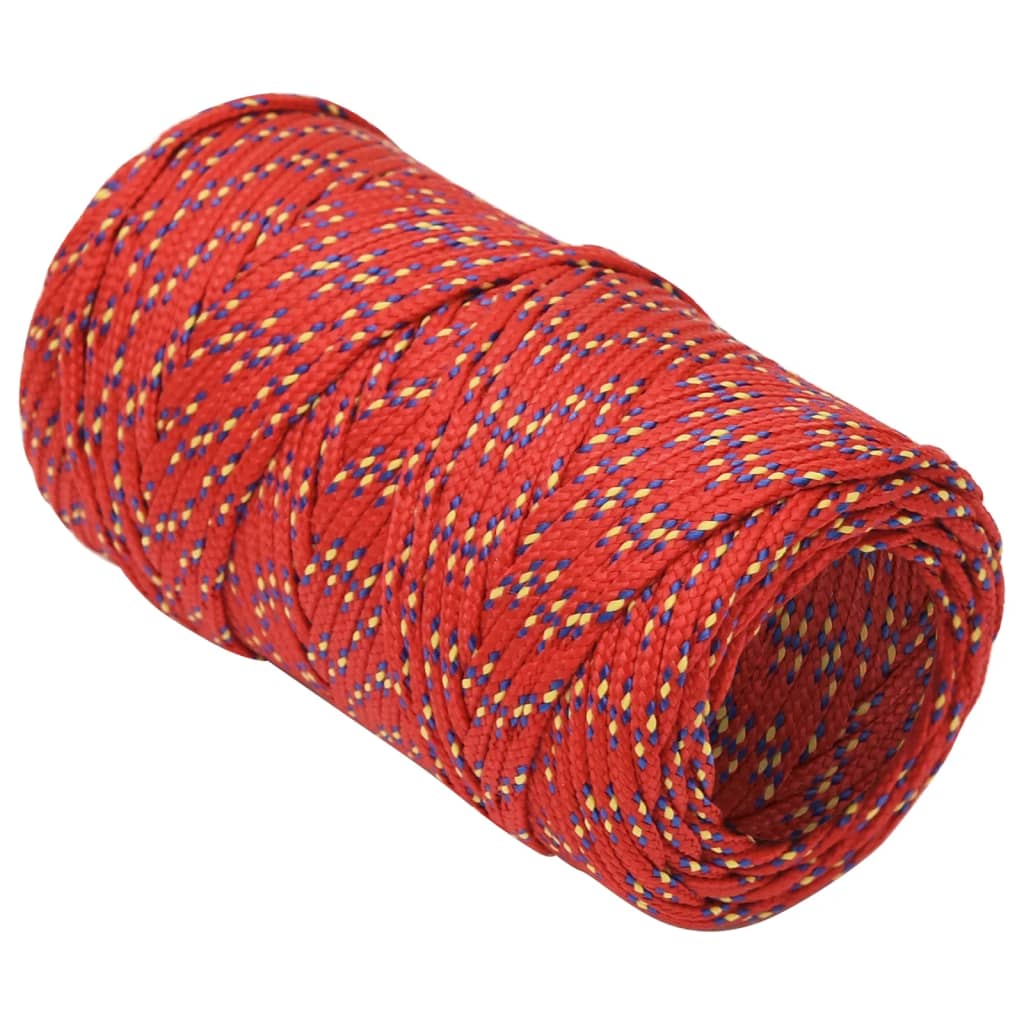 Vidaxxl corde de bateau 2 mm 500 m polypropylène rouge
