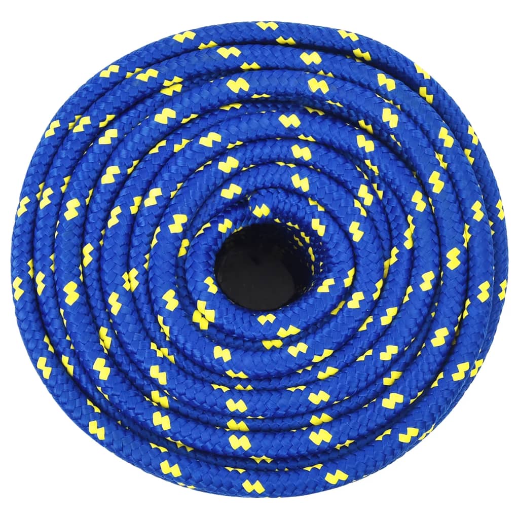 Vidaxl corde de bateau 12 mm 25 m polypropylène bleu